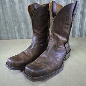 Ariat Men Rambler Phoenix Square Toe Brown Leather Cowboy Boot 10010944 Sz 11.5D